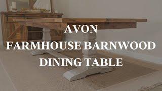 Avon: The Farmhouse Dining Table made of Barnwood