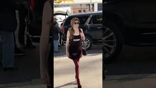 Anna Kendrick gets ready for fall in stylish deep purple dress! #annakendrick #style #fallfashion