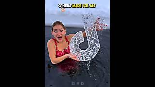 Others Made Ice Art Vs The Last One ️ | #edit #trollface #art #usa #newyork