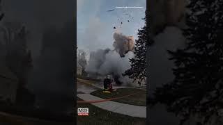 Garbage Truck Explosion Injures First Responders #shorts