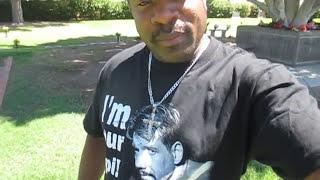 Kevin Grace visits the grave of wrestler Eddie Guerrero
