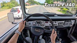 1982 Toyota Land Cruiser FJ40 - Driving the Japanese Defender (POV Binaural Audio)