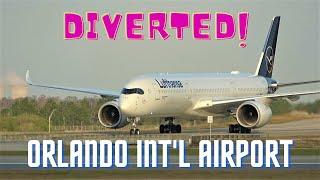 [4K] DIVERTED AIRBUS A350 ORLANDO INTERNATIONAL AIRPORT PLANE SPOTTING AIRCRAFT ID 01/20/22.