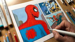 Drawing Your Friendly Neighbourhood Spider-Man - Time-lapse | Artology