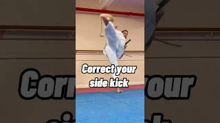 Correct your side kick #karate #shotokan #martialarts #kicks #tips #help