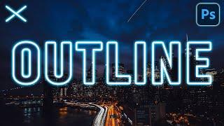 How to OUTLINE TEXT and Graphics | Photoshop CC Tutorial + Easy Glow Effect