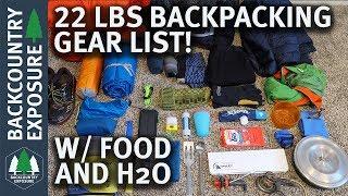 Lightweight Spring Backpacking Gear List - 22 Pounds w/ Food and Water