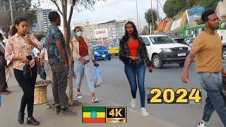 Beautiful Girls on street of Addis Ababa,  Ethiopia ,  Addis Ababa walking Tour 2024