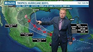 Hurricane Beryl heading for Mexico and Texas; Latest path here