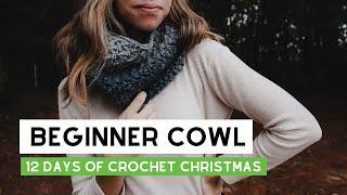 Crochet Cowl Neck Warmer Pattern for Beginners in the Round NO TWISTING