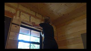 Installing Pine Walls in Our Self Built Home | DIY Debt Free Cabin Build