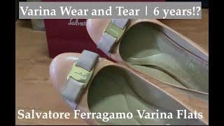 2021 Wear and Tear | Salvatore Ferragamo | Patent Varina Flats | 6 YEARS OLD!