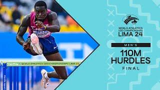 Tharp  dominates 110m hurdle final with 13.05 | World Athletics U20 Championships Lima 24