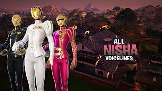 All Nisha Boss Voiceclines in Fortnite Chapter 5 - Fortnite Bosses Voicelines