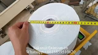 Semi auto maxi roll tissue paper band saw cutting machine