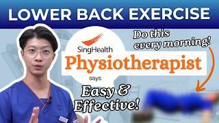 BEST & SIMPLE exercise for lower back pain RELIEF | Do for stiff back - SingHealth Physio Says