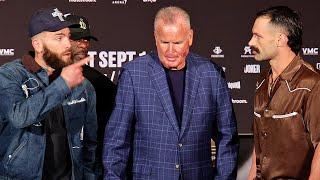 Caleb Plant TRADES WORDS with Tervor Mccumby SEPARATED in HEATED Face Off at press conference!