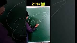 211 equal frog  easy drawing tricks #draw #easytricks #5linesessay #shortsvideo