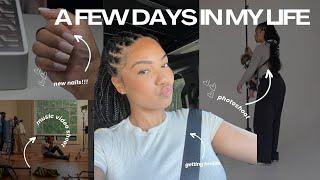 SPEND A FEW DAYS WITH ME!! GETTING BOHO BRAIDS, VIDEOSHOOTS, NEW NAILS | NIA KAJUMULO