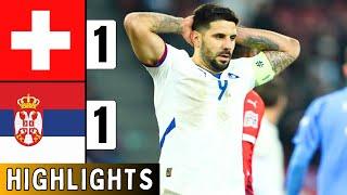 Switzerland Vs Serbia 1-1 | EXTENDED HIGHLIGHTS | UEFA Nations League | Mitrovic Miss | Terzic Goal