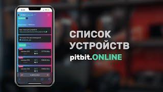 Разбор интерфейса. Управление майнинг устройствами с помощью системы pitbit.online.