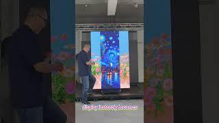 This Foldable LED Poster display instantly becomes double-sided brilliance!  #ledinnovation