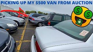 PICKING UP MY $500 DODGE GRAND CARAVAN THAT I BOUGHT AT AUCTION