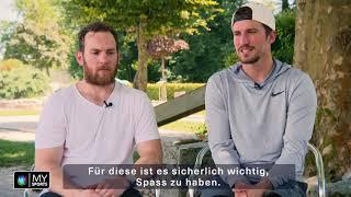 Roman Josi und Yannick Weber zu Besuch im EA Hockeycamp