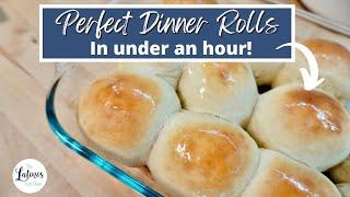 DINNER ROLLS IN LESS THAN 1 HOUR | QUICK RISE DINNER ROLLS