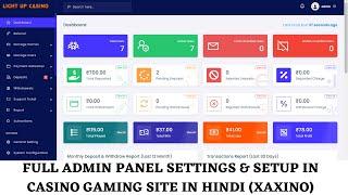 ADMIN PANEL SETTINGS IN CASINO GAMING SITE | ALL IMPORTANT SETTINGS IN XAXINO