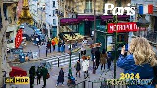 5 November 2024 France  Paris 4K HDR walking video | Paris is getting ready for Christmas  cool