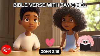 Bible Verse for Kids | God Loves You | John 3:16 |  Kids Bible Lessons