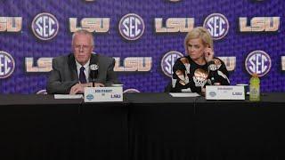 WATCH: LSU Kim Mulkey WIN over Florida in SEC tournament postgame, Starkey & Morrow