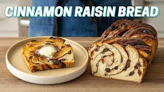 THE BEST CINNAMON RAISIN BREAD with a Twist (literally)