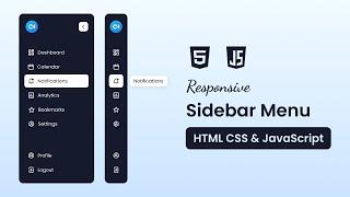 Create A Sidebar Menu in HTML CSS & JavaScript | Side Navigation Bar Tutorial