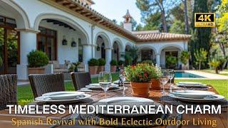 Mediterranean Melange Architecture: Spanish Revival Homes with Bold Eclectic Outdoor Living Harmony