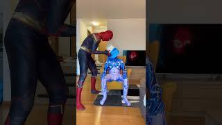 Spider-Man teaching Blue Spider-Man how to… | SuperheroTV #shorts