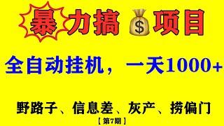 2024年有哪些灰产、擦边项目，日入1000+