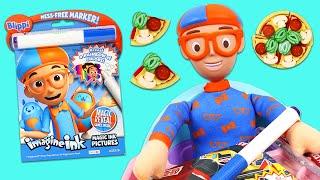 Helping Blippi with Imagine Ink Coloring Book!