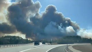 Crews continue battling massive brush fires on Long Island