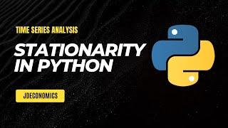 Time Series Analysis Stationarity in Python