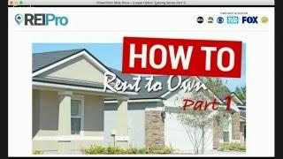 Lease Option Real Estate Training Part 1 of 3