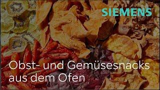 Obst- und Gemüsesnacks aus dem Ofen