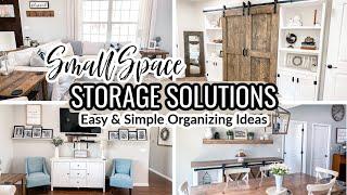 SMALL SPACE STORAGE SOLUTIONS | Easy & Simple Organizing Ideas for Small Homes