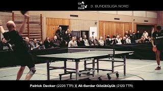 Patrick Decker vs. Ali-Serdar Gözübüyük (3. Tischtennis Bundesliga Nord 2024/25)