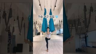 가슴 활짝 🪽달고 런지 #shorts #운동 #aerialyoga #workout