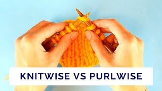 Knitwise vs Purlwise. What it means, why it matters and how to slip stitches knitwise and purlwise.