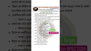 #Bihar economy survey 2023-24#70th bpsc pre 2024