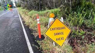 Magma intrusion causes road damage in Hawaii Volcanoes National Park Septmeber 15, 2024