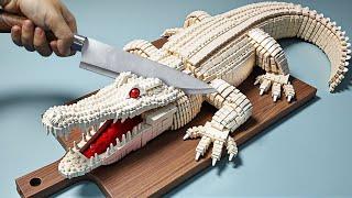 Hunting Pefect RARE WILD CROCODILE Recipe IRL | Lego Cooking Stop Motion ASMR